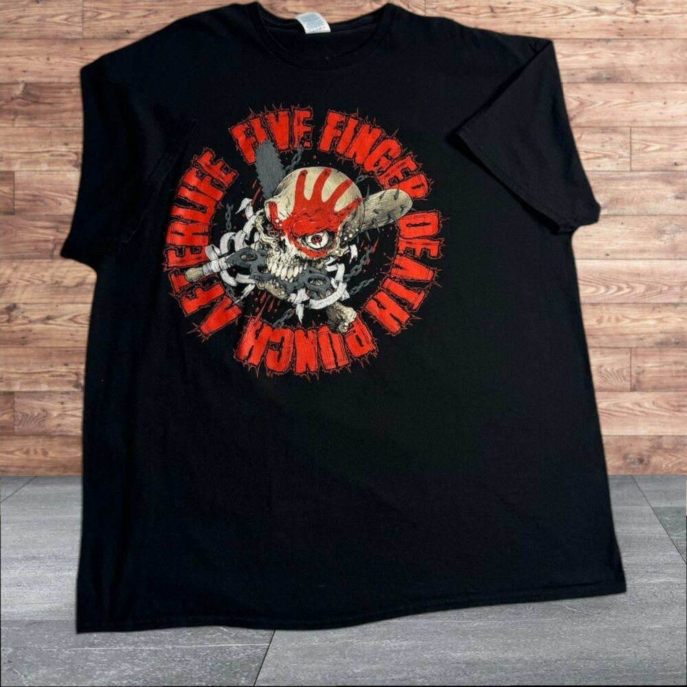MENS FIVE FINGER DEATH PUNCH AFTERLIFE CONCERT TSHIRT 2XL